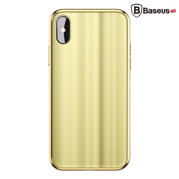 Ốp lưng dành cho iPhone X kính tráng gương 3D Sparkling chính hãng Baseus