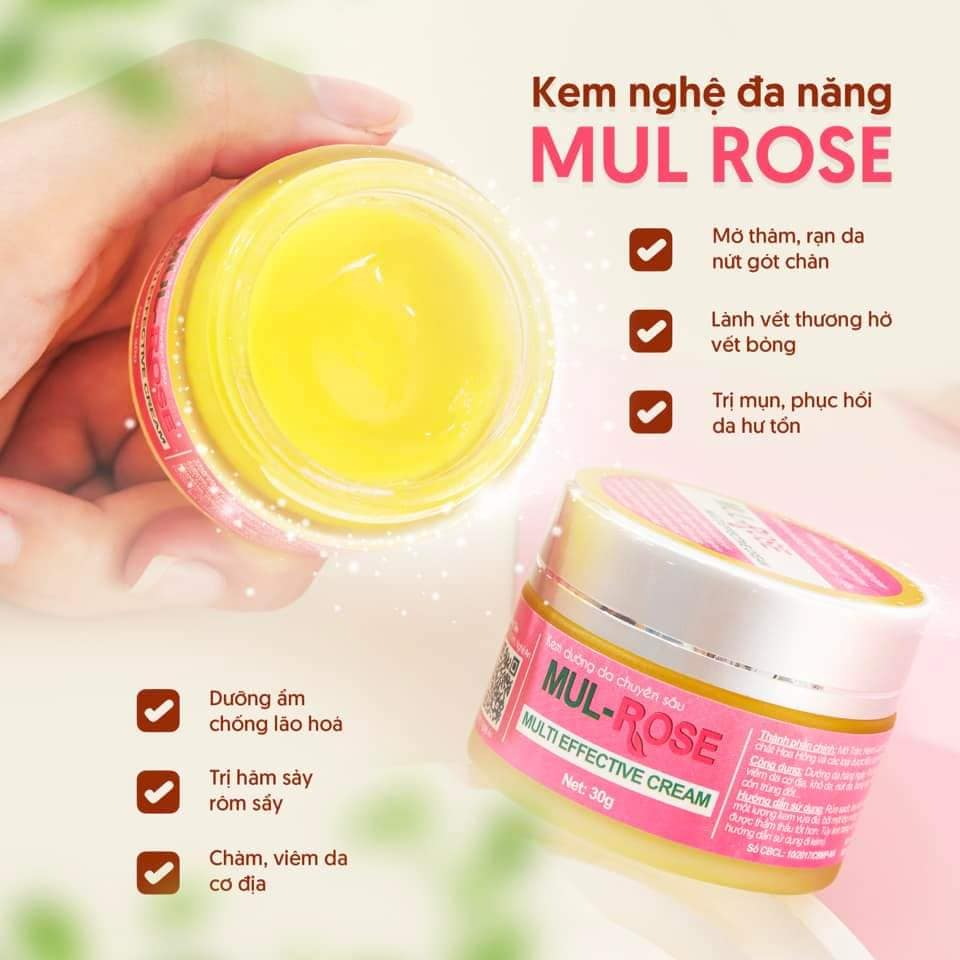 Kem Nghệ Mulrose Chính Hãng Hồng Tâm Hộp 5g/30g