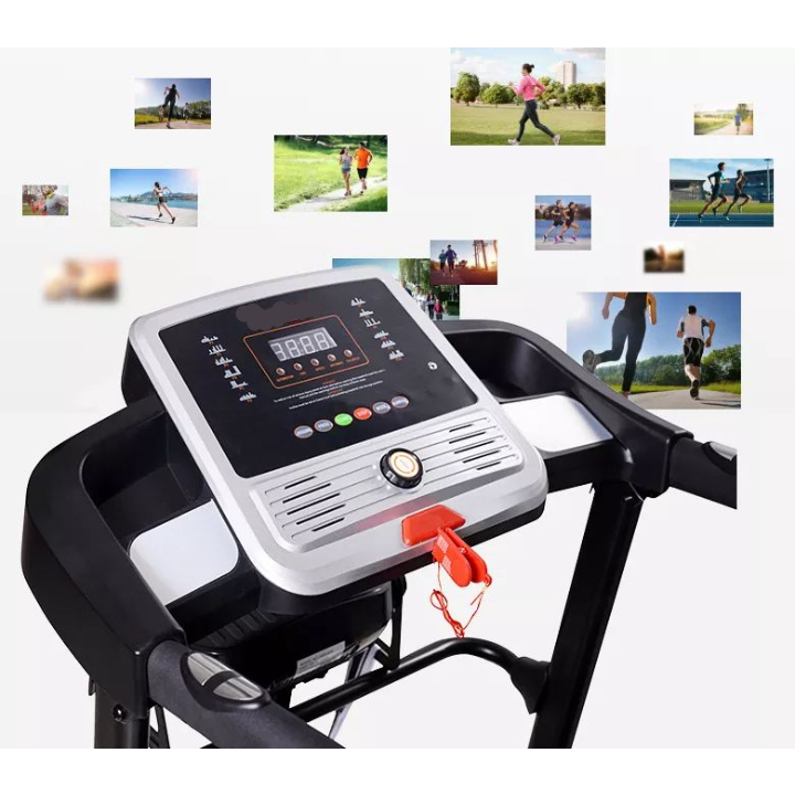 máy chạy bộ điện đa chức năng sport 400 thế hệ 4.0 tặng đai massage rung giảm mỡ toàn thân + bó gối thể thao tránh chấn thương đầu gối + giá tập cơ bụng tăng cơ bắp