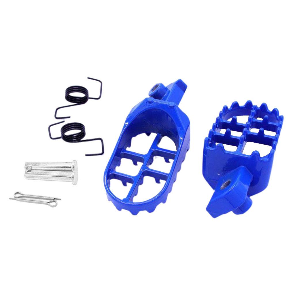 Blue Foot Pegs Rests Pedals for Yamaha PW50 PW80 for Honda XR50 XR70 Dirt Bike
