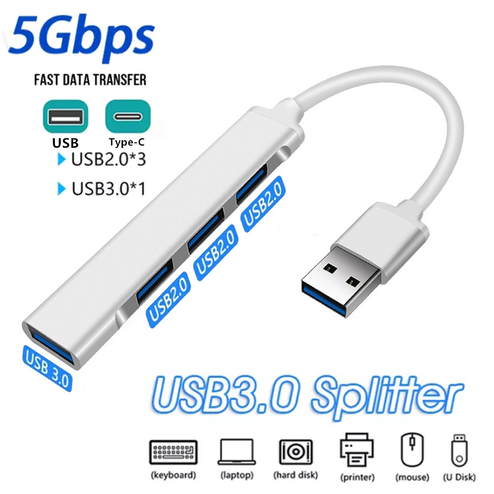 Bộ cáp chia 4 cổng USB 3.0 đa năng tiện dụng cho máy tính PC Laptop - Hub USB