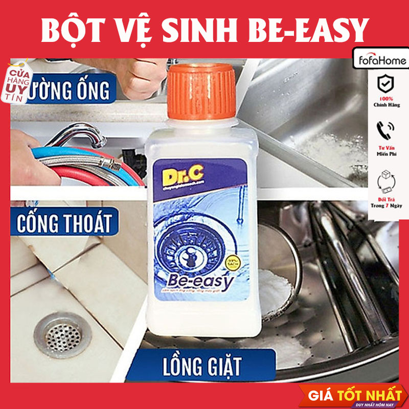 Bột Làm Sạch Đường Ống Thoát, Chậu Rửa, Lavabo, Lồng Máy Giặt, Thông Bồn Cầu Dr.C Chai 100gr