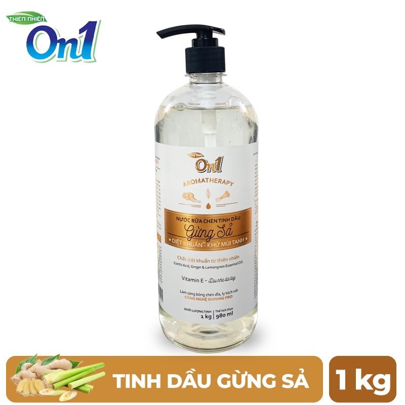 Nước rửa chén On1 tinh dầu gừng sả 1Kg N5503