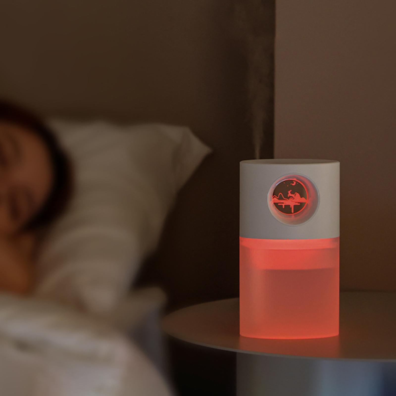 Cool Mist Humidifier Mini Night Light Silent for Bedside Travel Bedroom