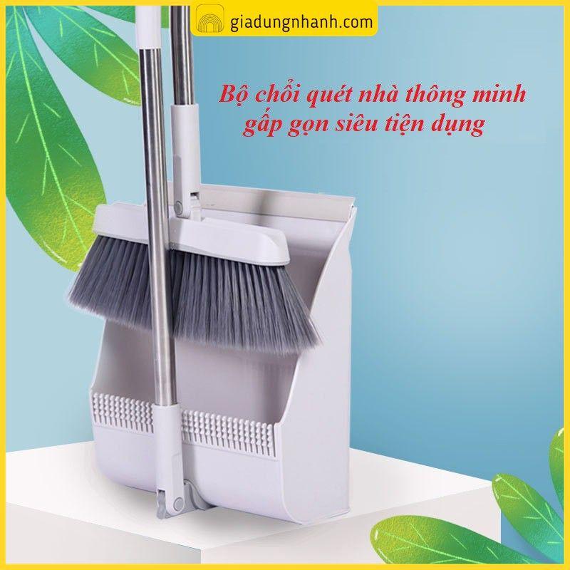 Bộ Chổi Quét Rác Kèm Hốt Rác Gấp Gọn Thông Minh