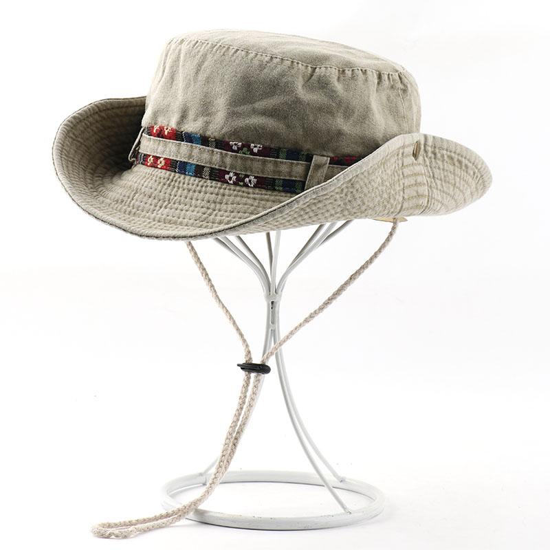 CAMOLAND Mùa Hè UV Bảo Vệ Mặt Trời Nón Nam Nữ Cotton Nón Hoa Nơ Thiết Kế Bãi Biển Mũ Ngoài Trời Đi Bộ Đường Dài Câu Cá Nón