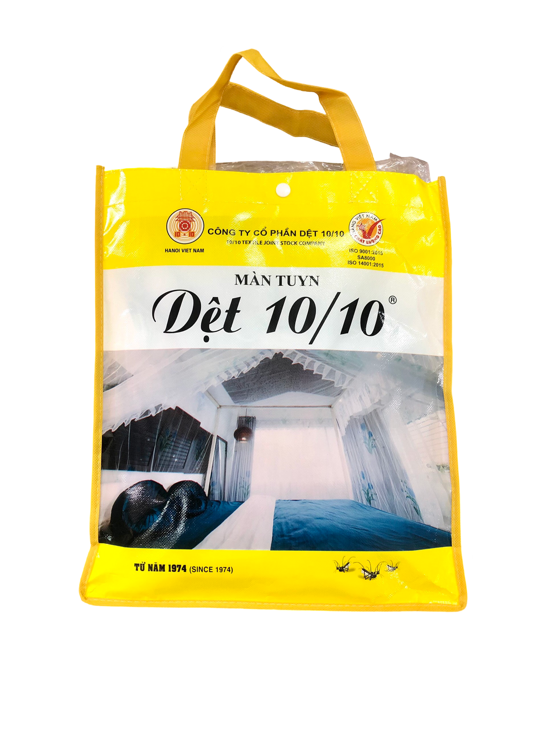 Màn tuyn 1m8x2m trơn trắng