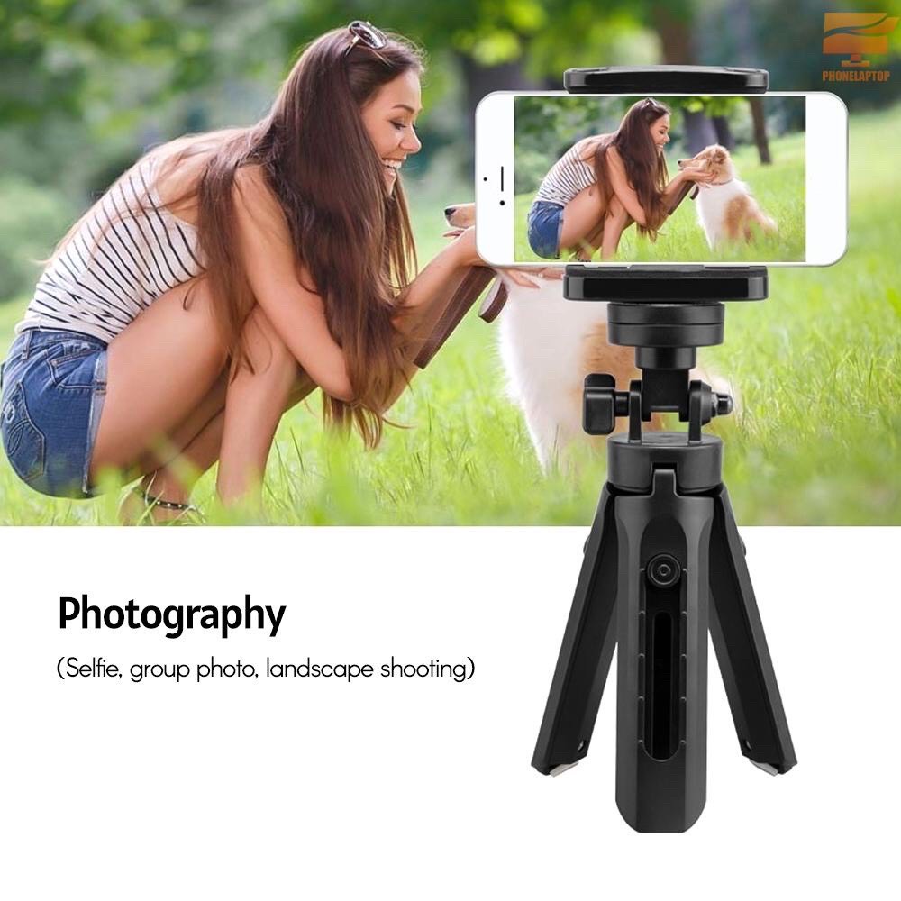 Hợp kim chụp ảnh quay phim mini 3 chân giá đỡ cho điện thoại smartphone xoay 360 cao cấp_B052