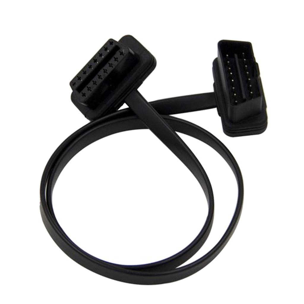 OBD2 16 Pin Male to Female Extension Diagnostic Extender Cable Flat