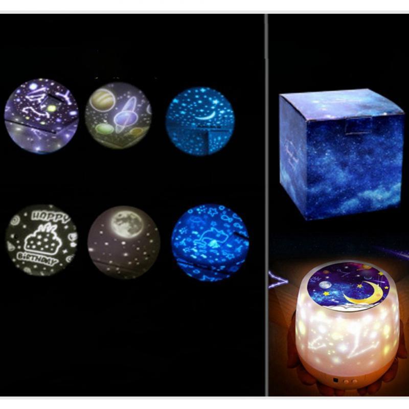 LED Projection Night Lights Starry Sky Moon Magical Children Bedroom Light Lamp