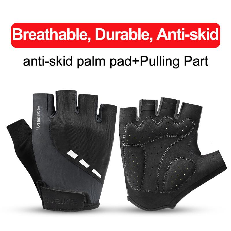 Găng tay xe đạp nửa ngón tay vào thể thao thể thao MTB Găng tay xe đạp nam giới đi xe đạp dày Color: MH125-Black Size: S