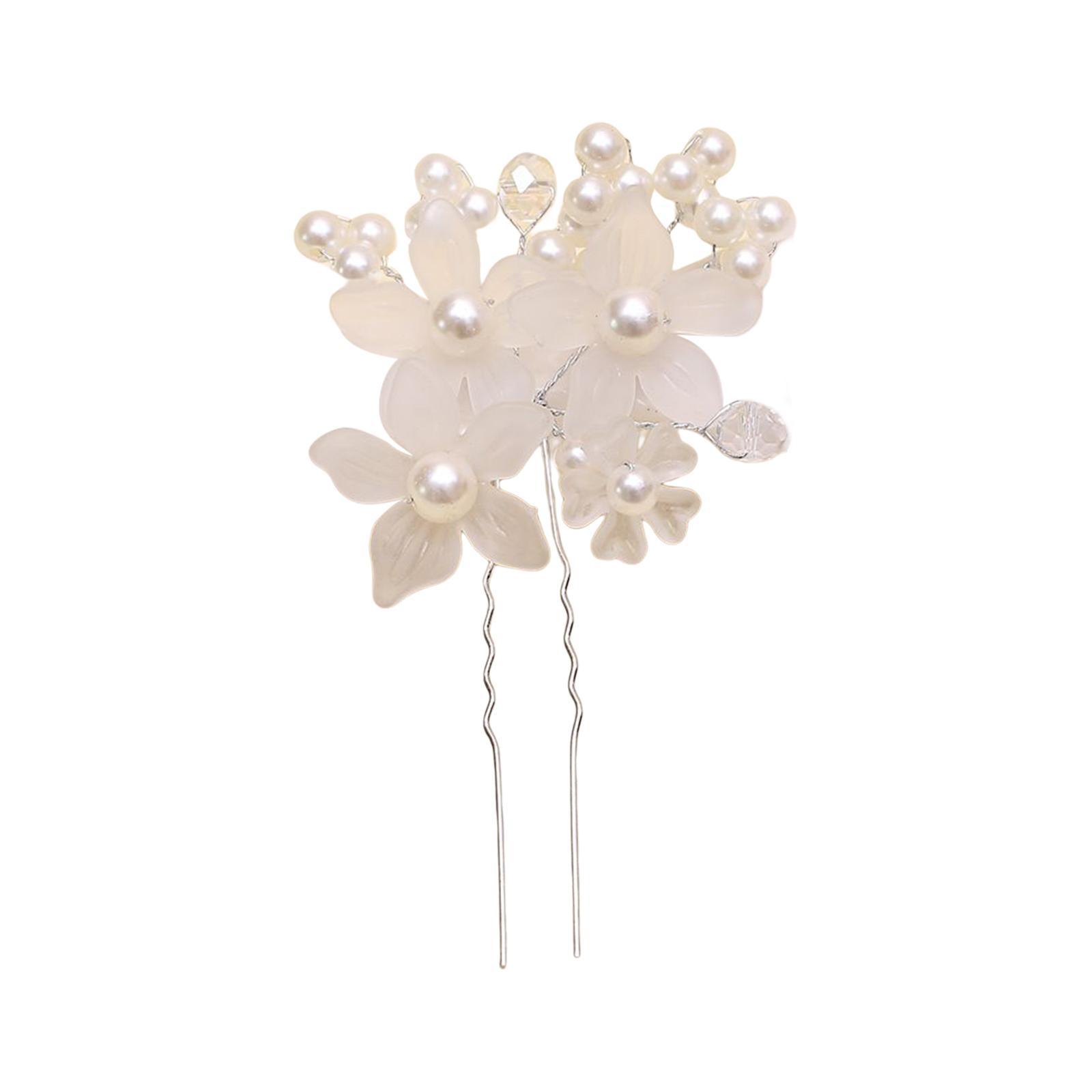 Wedding Hair Pins, Elegant Floral Hair Accessories for Bridal Women