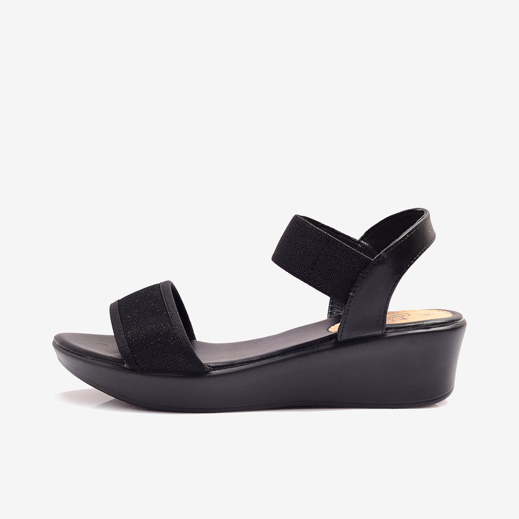 Sandal nữ Đế Xuồng Cao 5cm-DPW0635DEN