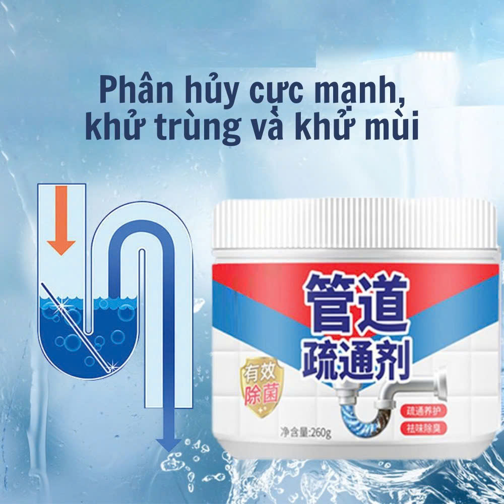 Bột Thông Tắc Cống Thần Thánh Hương Chanh Bạc Hà (05 hộp)