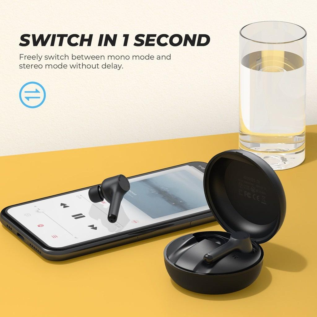 Tai nghe True Wireless SoundPEATS Mac Bluetooth 5.0, Kháng nước IPX7, Nghe đến 60 Giờ - Hàng Chính Hãng