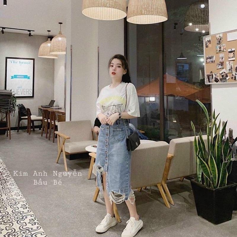 Chân váy jean cao cấp