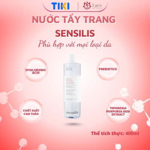 Nước tẩy trang Sensilis Skin Lab Micerllar Water (AR) 400mL