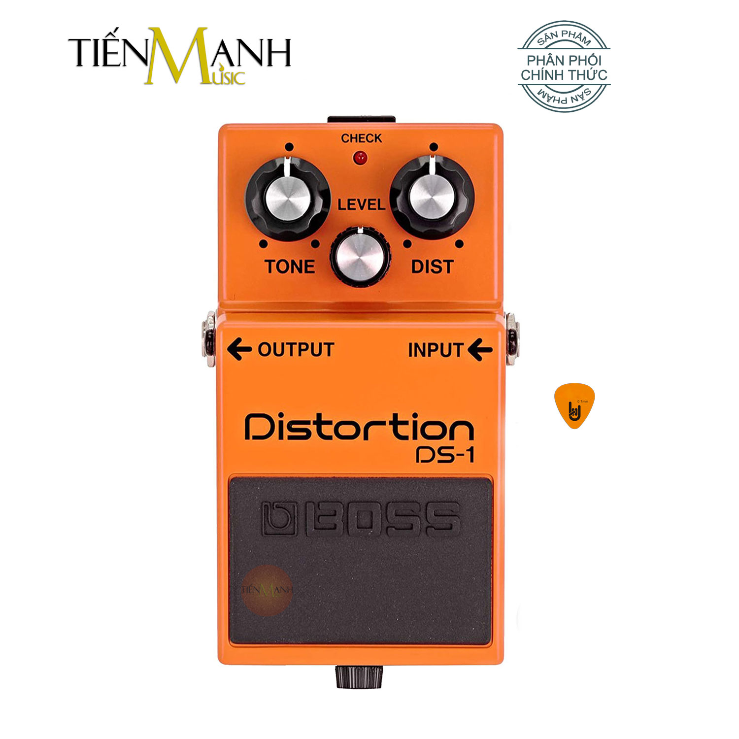 Phơ Guitar Boss DS-1 Distortion - Bàn đạp Fuzz Pedals Effects DS1 Hàng Chính Hãng - Kèm Móng Gẩy DreamMaker