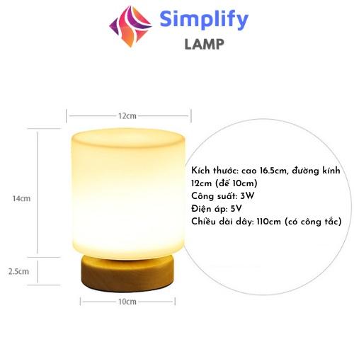 Đèn ngủ thông minh led USB để bàn cao cấp, decor trang trí phòng ngủ, phòng khách cực đẹp cute