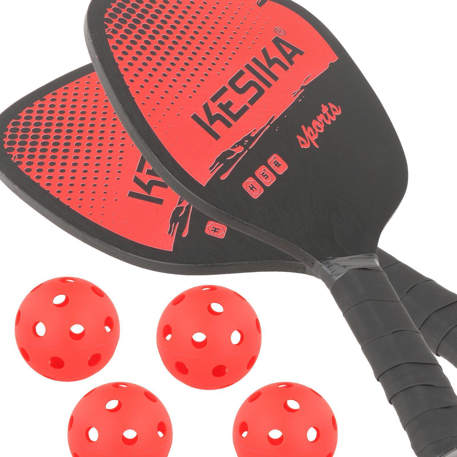 2 Pair Professional Pickleball Paddles Comfort Grip with Bag 8 Balls Racquet