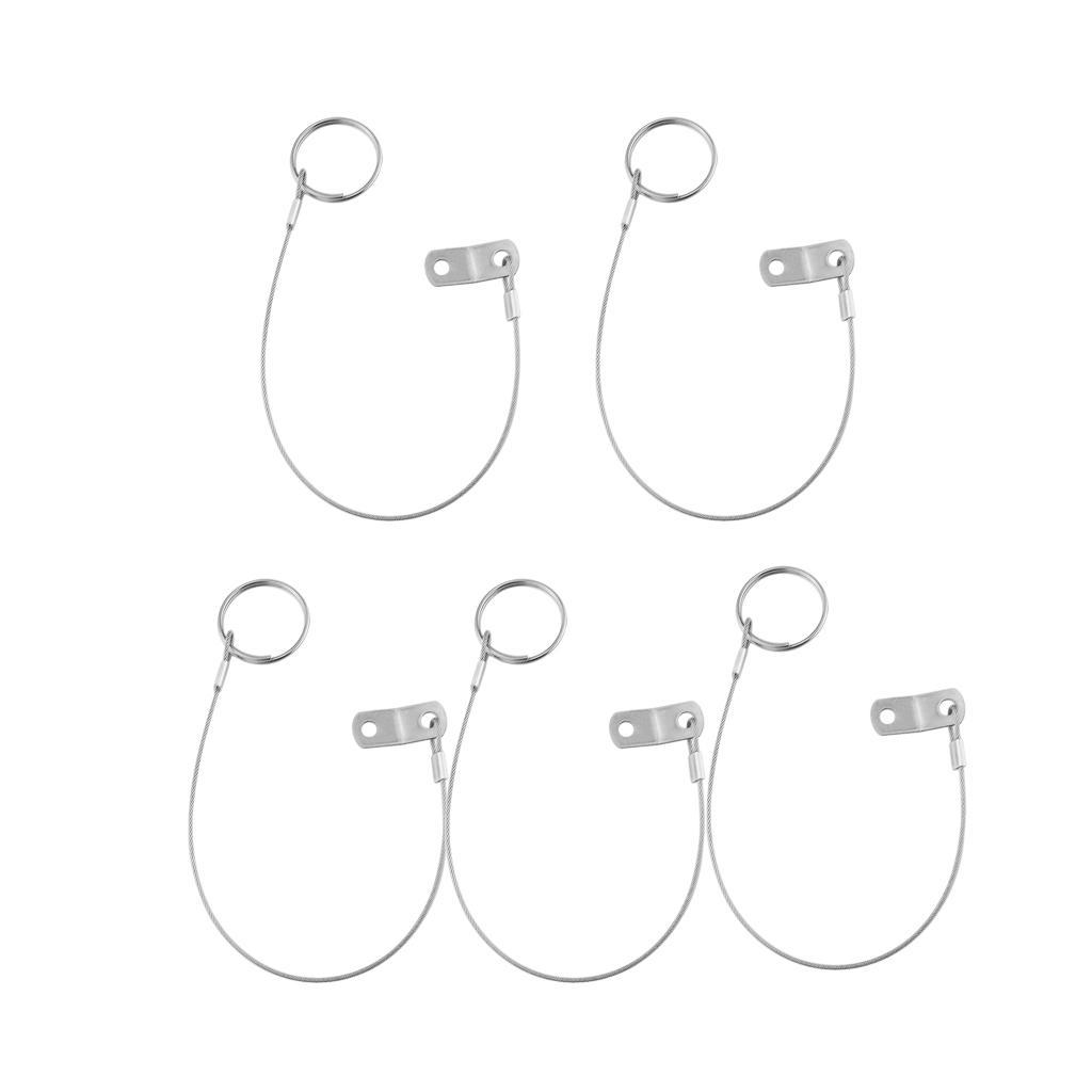 5x  Pin, Stainless Steel w/ Lanyard,   , 5.91"