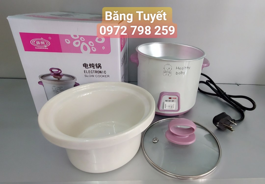 Nồi Chưng Yến, Tiềm, Nấu Cháo, Soup, hầm chậm bằng sứ dung tích 0,7 Lít