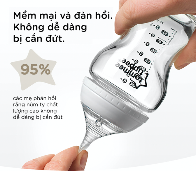 Bộ bình sữa Midnight Skies ty siêu mềm tự nhiên Tommee Tippee Closer to Nature, núm ty đi kèm 3-6 tháng (3 bình x 260ml)