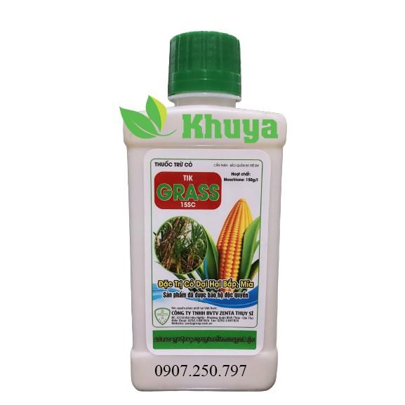 Thuốc trừ cỏ Tik Grass 15SC 240ml Chuyên trừ cỏ trên Bắp và Mía