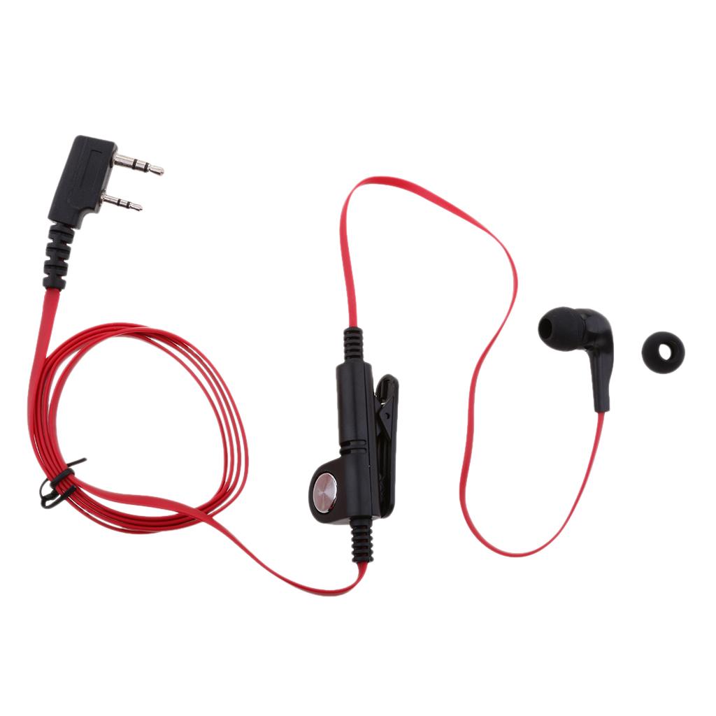 In-ear Earpiece Mic Flat Cable Earphone for   Radio