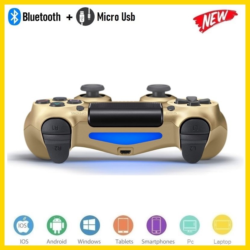 Tay Game không dây bluetooth P/S Gold cho máy tính - điện thoại - máy game Console