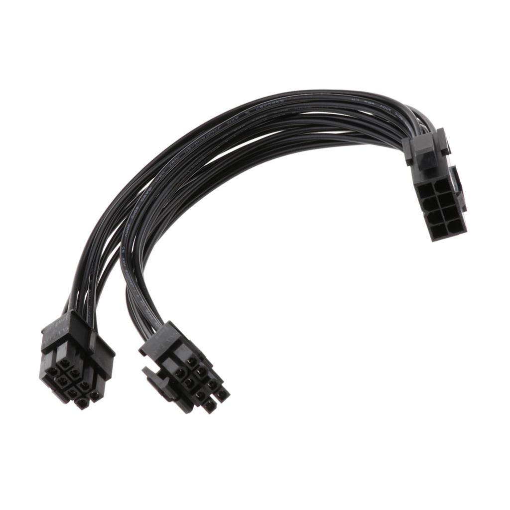 5X CPU 8 Pin to Dual CPU 8 Pin PSU Power Adapter Cord Extension Cable