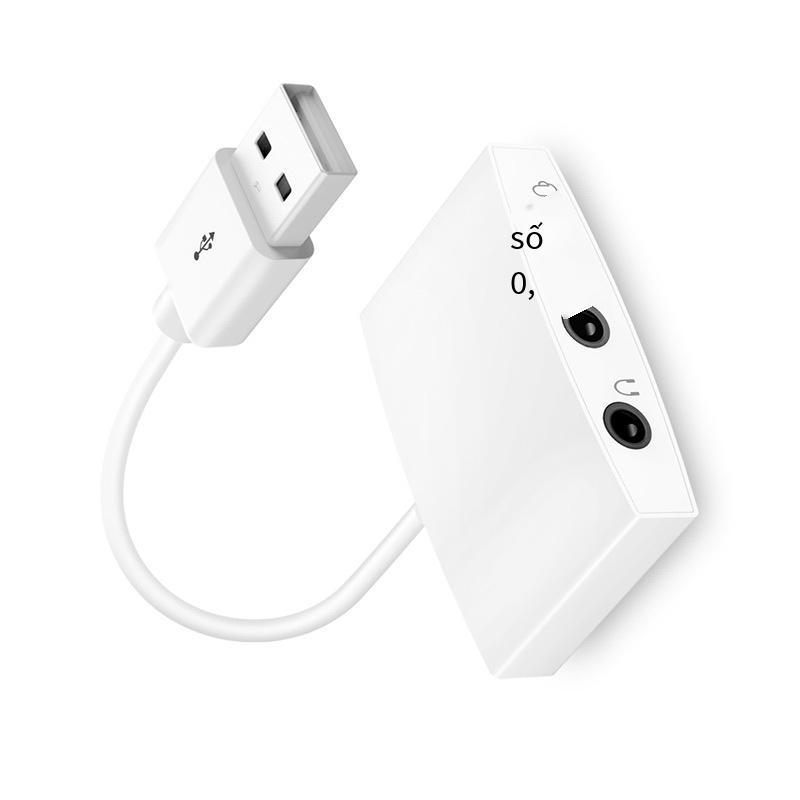 Thẻ âm thanh trực tiếp USB đặc biệt Thẻ âm thanh ngoài USB Thẻ âm thanh có dây bên ngoài ba lỗ không ổ đĩa Thẻ âm thanh ba trong một Thẻ âm thanh USB