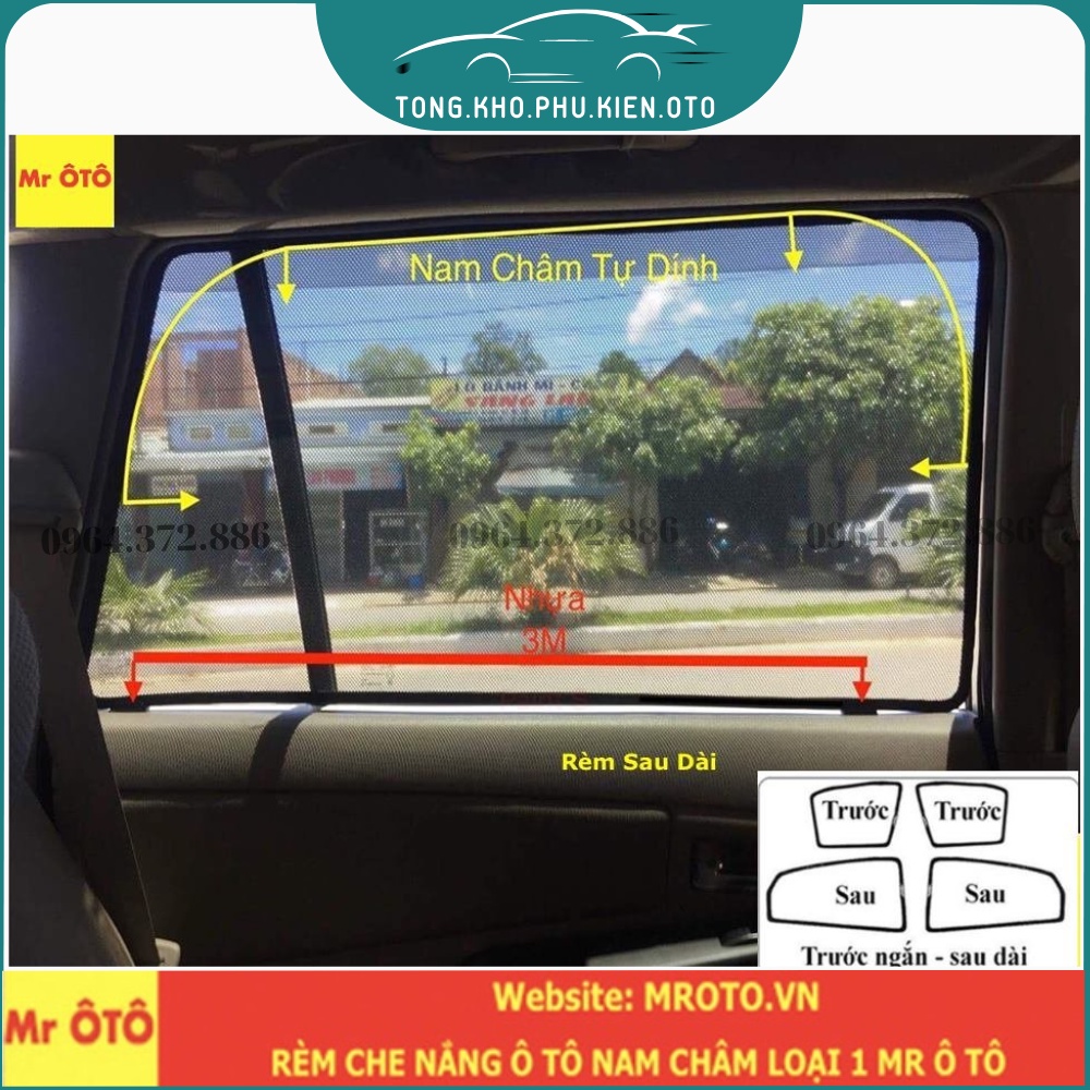 Rèm Che Nắng Xe Civic 2006-2023 - Hàng Loại 1 Mr Ô Tô, vải dày, chống nắng tốt, dễ lắp đặt, vừa khít - Có hít nam châm