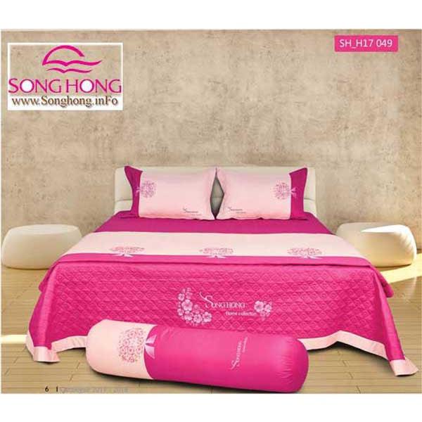 Bộ vỏ chăn ga gối Sông Hồng dòng Home mã H17-049