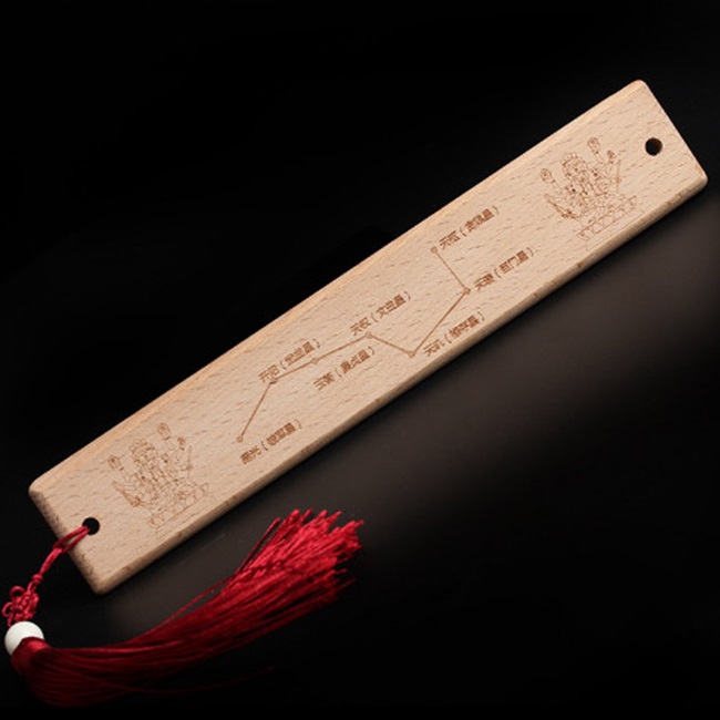 Thước gỗ đào LỤC ĐẾ 20cm - Hoá sát, trấn trạch, ....