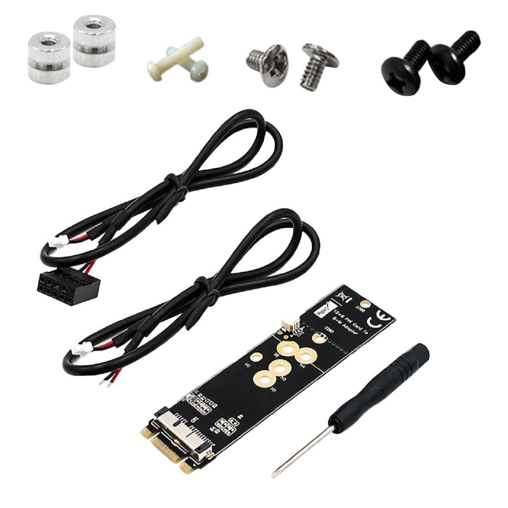 12+6 Pin Wireless Card Module to M.2 NGFF Key B+M Adapter for Mac BCM94360CD