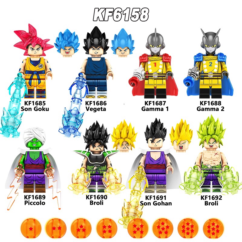 Minifigures Dragon Ball 7 Viên Ngọc Rồng Mô Hình Nhân Vật Truyện Tranh Mẫu Mới KF6158