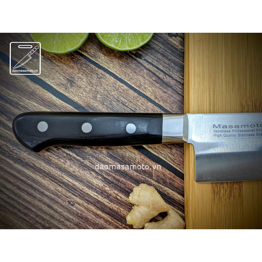 Dao Thái Đa Năng Cán Gỗ Masamoto Santoku - MK301