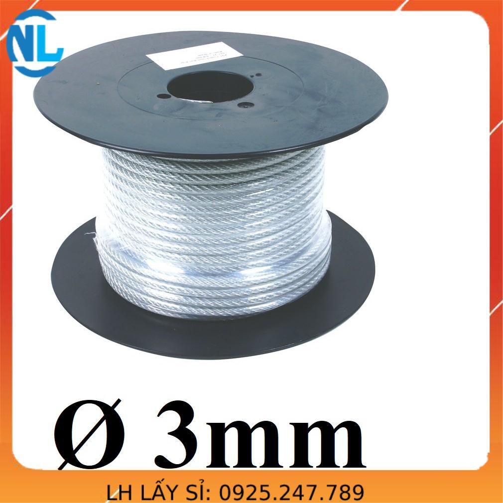 Dây cáp thép bọc nhựa Ø dài 1 mét – 1000 mét cáp thép giá sỉ