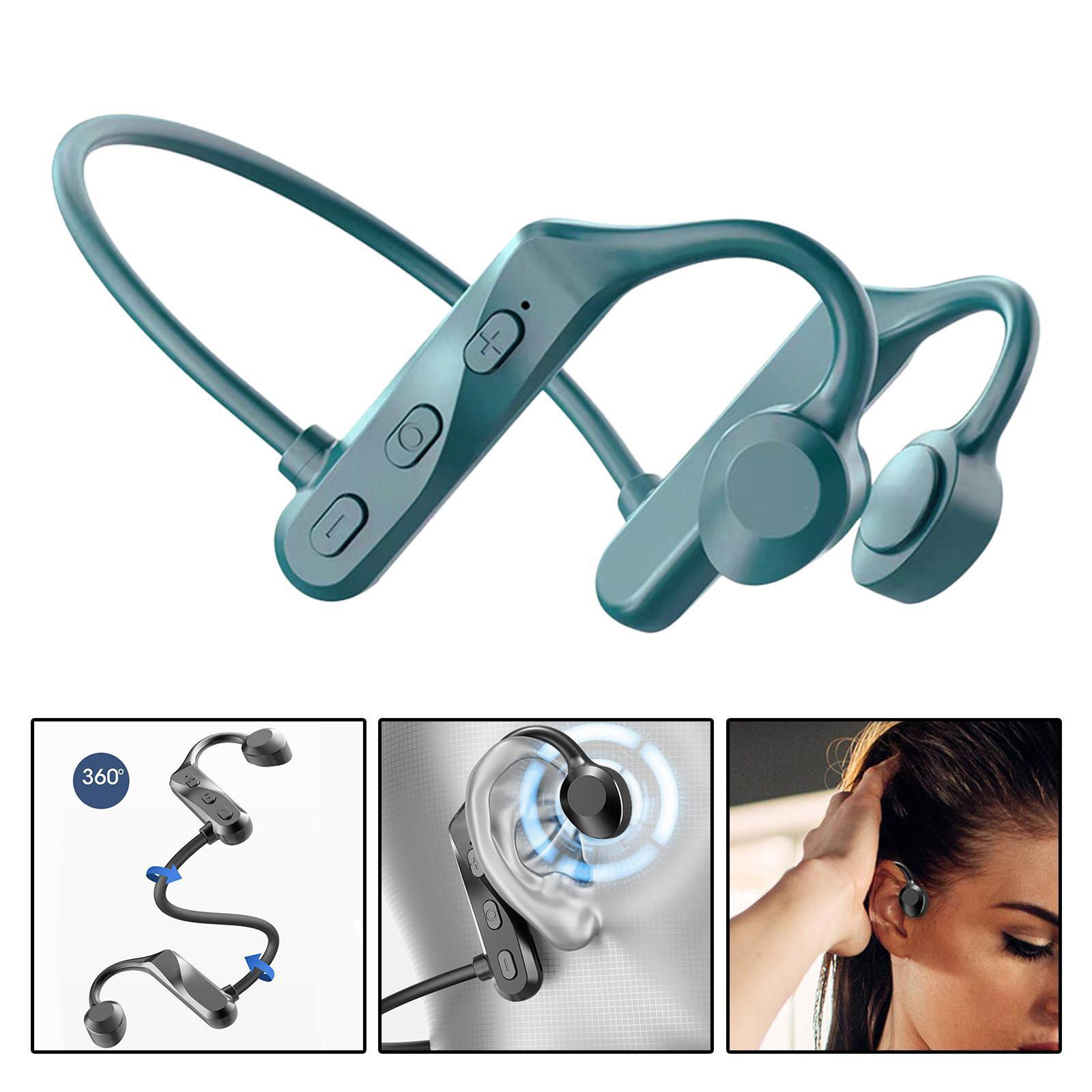 2x Bone Conduction Headphones Waterproof Driving Bluetooth Headset