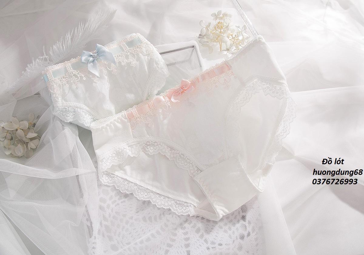 Quần Lót Nữ Cotton Phối Ren Ngang Eo Xuất Đông Âu Hàng Loại Đẹp.