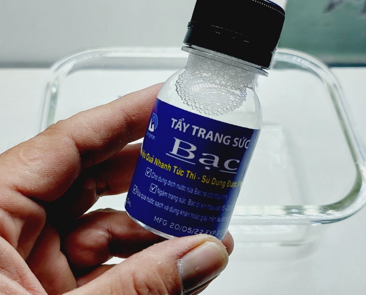 Nước rửa trang sức bạc _ Đ-H dung dịch làm sáng bạc như mới 50ml