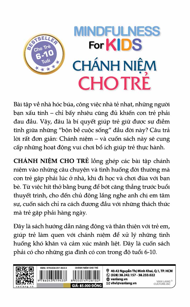 Chánh Niệm Cho Trẻ - 30 Hoạt Động Vui Giúp Trẻ Điềm Tĩnh, Vui Vẻ và Kiểm Soát Bản Thân