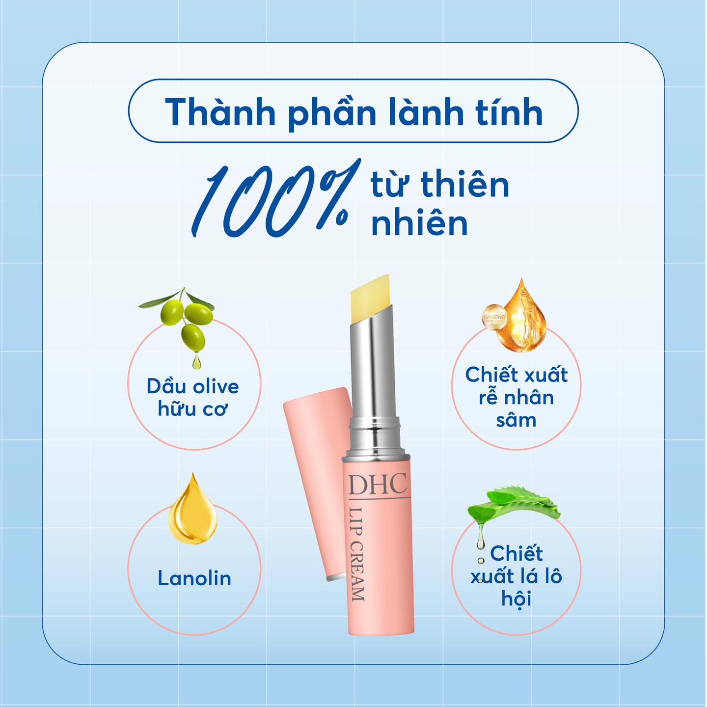 Son dưỡng môi mềm mọng DHC Lip Cream Nhật dưỡng môi khô, làm mặt nạ ngủ cho môi và son lót - Massel Official