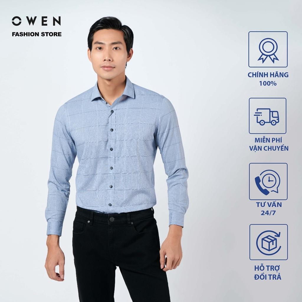Áo Sơ mi Owen nam dài tay dáng Slimfit sợi Sồi mềm mịn mát Mã AS220793D