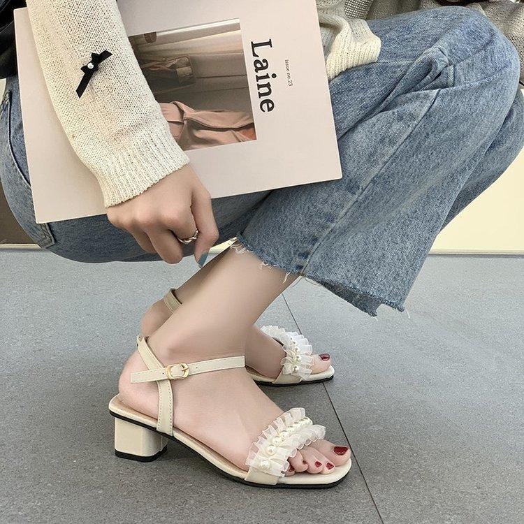 Giày Cao Gót Mũi Vuông Thời Trang Cho Nữ