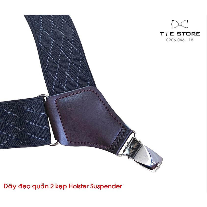 Dây Đeo quần nam cao cấp 2 Kẹp, bản 3.5cm - Holster Suspender