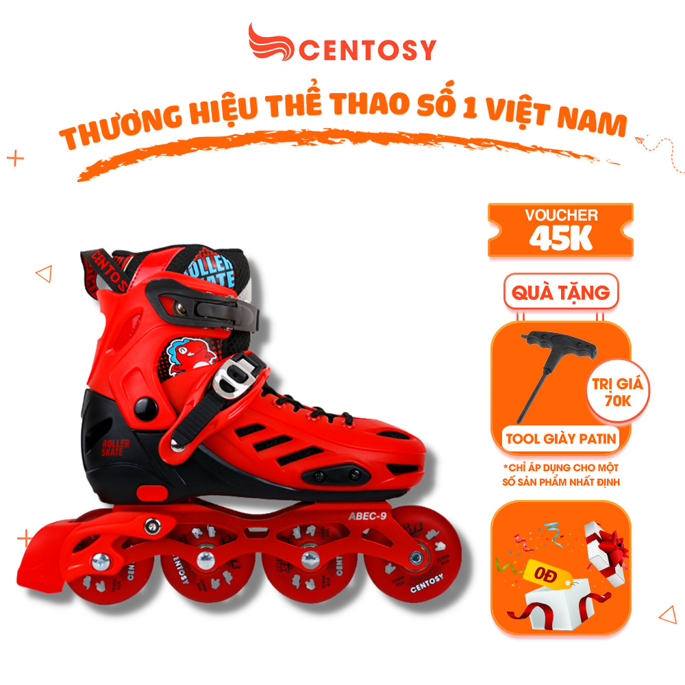 Giày Trượt Patin Trẻ Em Cao Cấp Centosy T-rex - Có Form Giầy Chắc Chắn, Phanh An Toàn