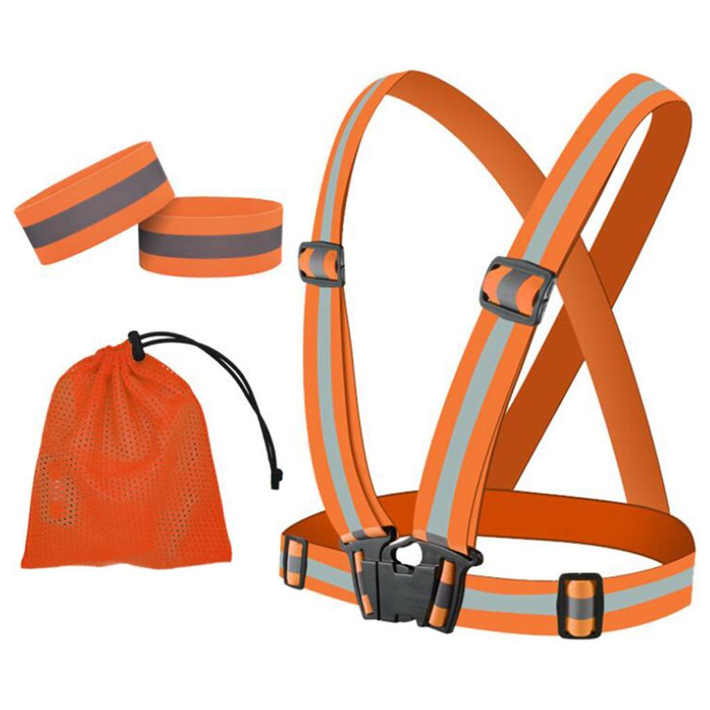 Elastic Running Reflective Vest Adjustable for Night Walking Cycling