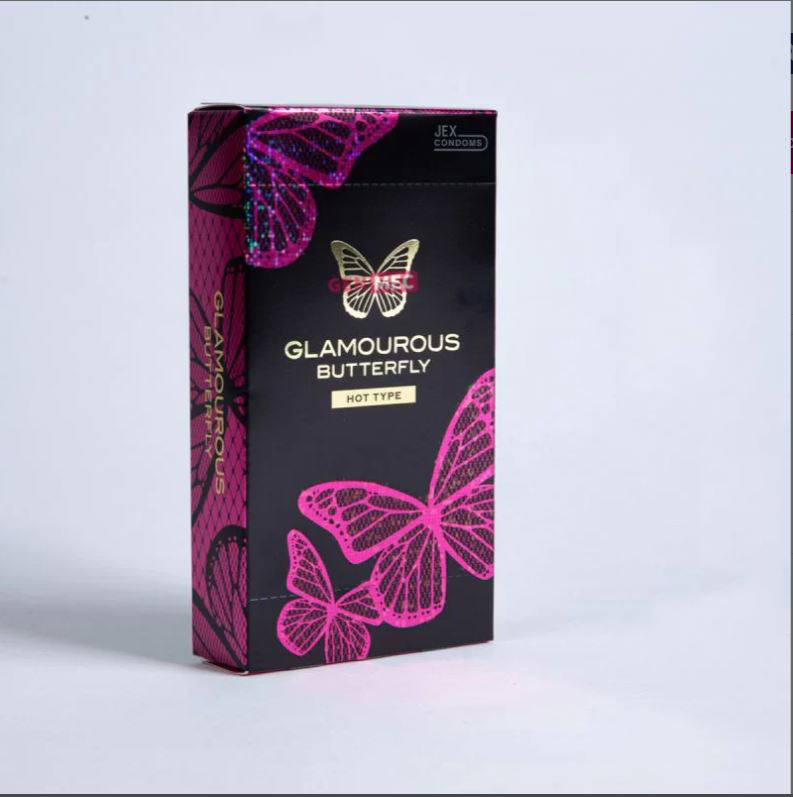 Hình ảnh Bao Cao Su Mỏng Trơn Tạo Cảm Giác Ấm Áp Jex Glamourous Butterfly Hot Type (Hộp 12 Chiếc) - Che Tên Sản Phẩm - SHOP THIÊN THAI